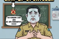 Guru ASN dalam ilustrasi ini menggambarkan kondisi ribuan guru yang tengah