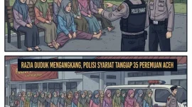 Razia Duduk Mengangkang, Polisi Syariat Tangkap 35 Perempuan Aceh