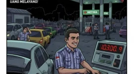 Ilustrasi kecurangan SPBU