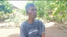 Petrus Koten salah satu Warga Pemilik Ulayat di Kampung Nelayan