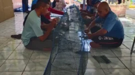 Foto Istimewa: Peserta Diklat Alat Tangkap Ramah Lingkungan dari SMKN Pantai Baru dan SMKN 1 Lobalain di Balai Guru dan Tenaga Kependidikan Provinsi NTT, Kupang.