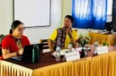 Simson Nullek, S.Pd., Kepala SMKN Pantai Baru saat membuka kegiatan UHT didampingi narasumber Diah Rukmi Budiarto, Kamis, 21 Mei 2026.